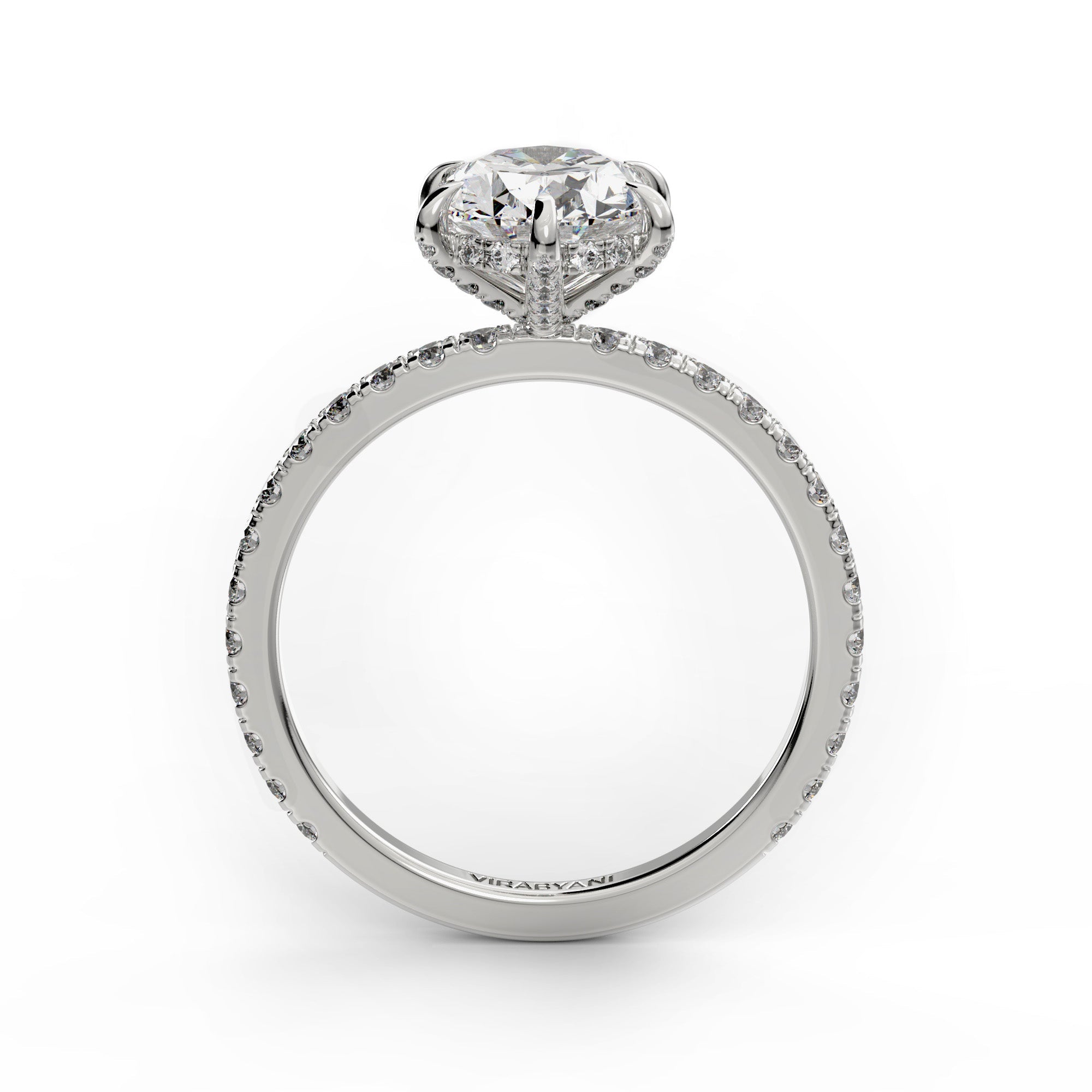Alessandra Oval Lab Grown Diamond Engagement Ring IGI Certified-VIRABYANI